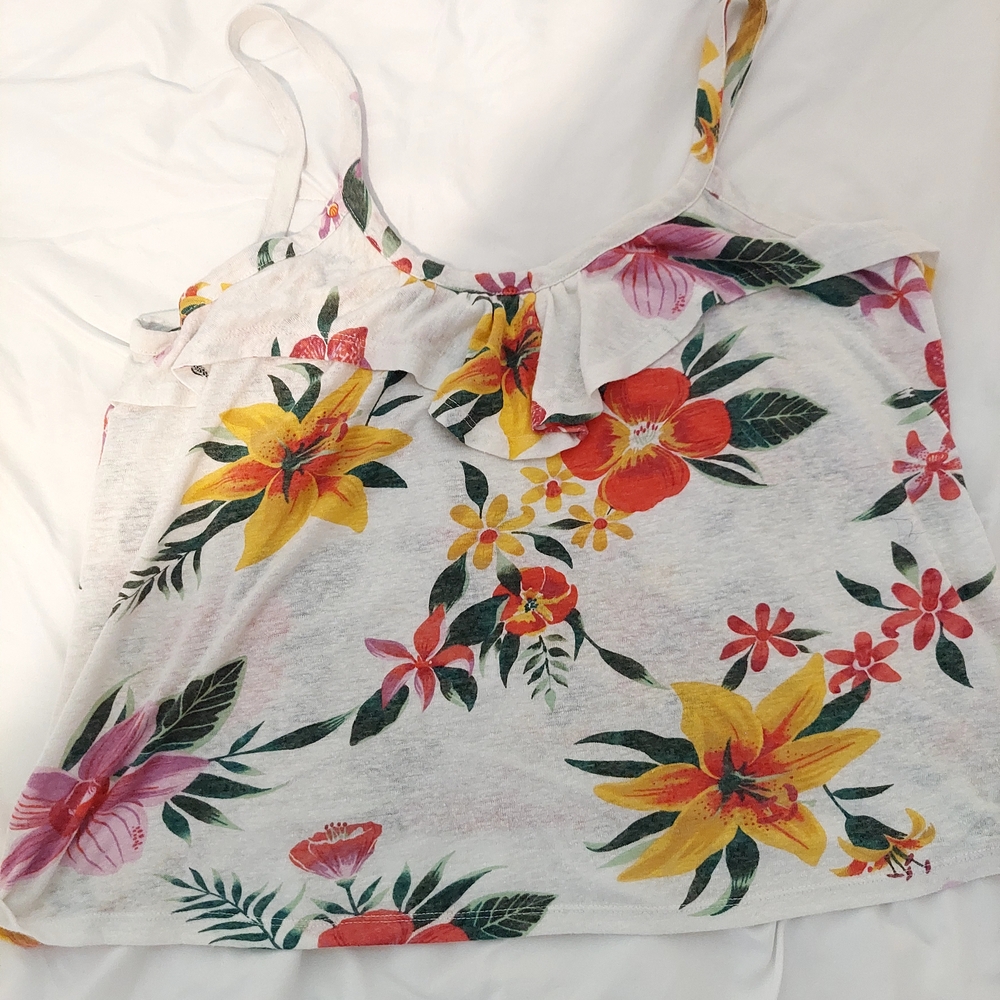 Old Navy Floral Tank Top - Yellow, Pink, Green
